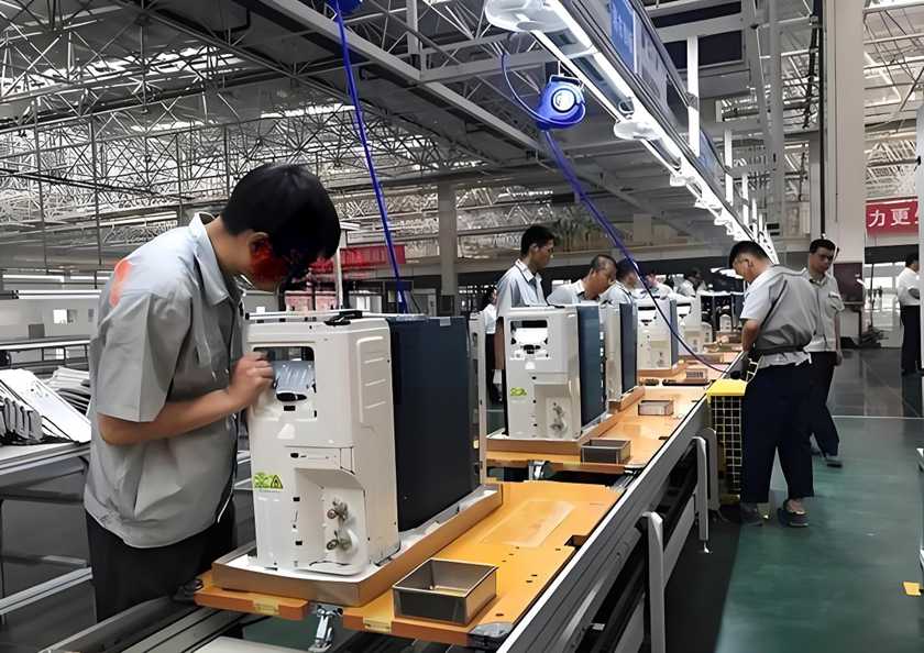 Air conditioning assembly line